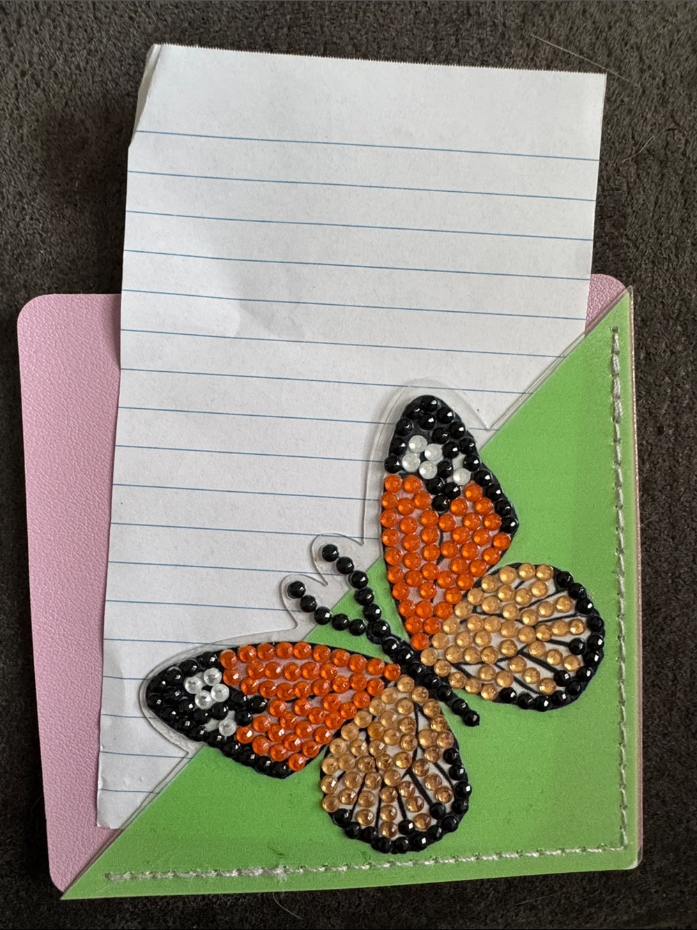 Butterfly Book Mark - Green/Pink